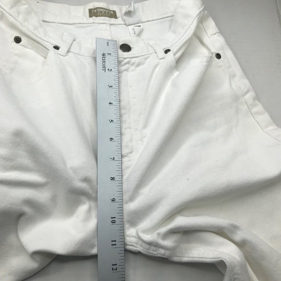Liz Claiborne Lizwear Women's 6 Petite Regular White Jean Preowned - Picture 10 of 12